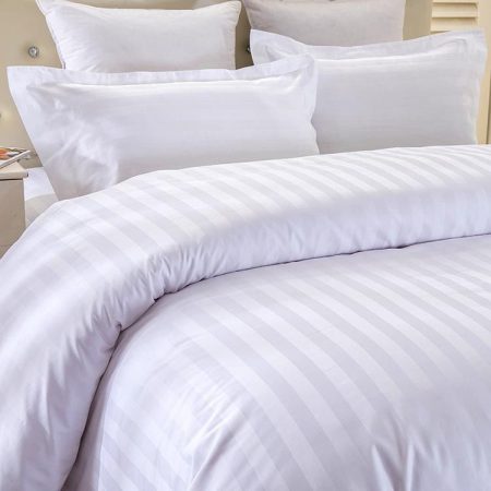 stripy sateen bed linen