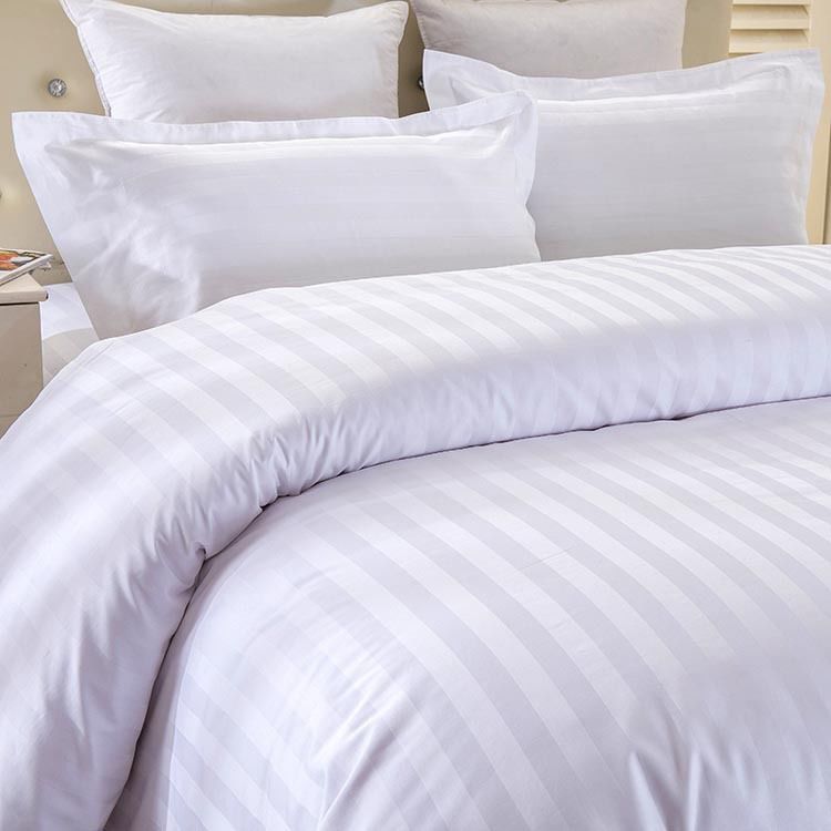 stripy sateen bed linen